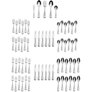 Mikasa Virtuoso Frost 65-Piece Flatware Silver Service for 12 Mikasa Virtuoso Frost 65-Piece Flatware Silver Service for 12