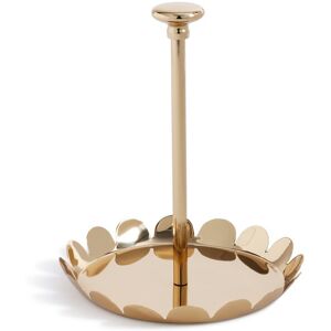 Zodax Lucente Polished Scalloped Metal Display & Serving Tray Gold Single Tier Zodax Lucente Polished Scalloped Metal Display & Serving Tray Gold Single Tier