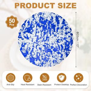 Unique Disposable Round Placemats, Chargers Place Mats Metallic Thin Mesh Table Mates Pressed Foil Table Doilies for Dining Rose Gold 50Pcs, 13 Unique Disposable Round Placemats, Chargers Place Mats Metallic Thin Mesh Table Mates Pressed Foil Table Doilies for Dining Rose Gold 50Pcs, 13