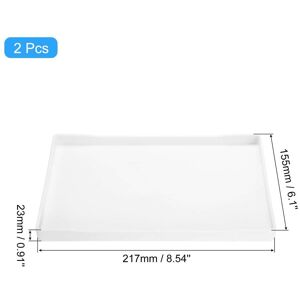 Unique 2Pcs Serving Tray Small Mini Tray Plastic Rectangular Wooden Serving Trays Decorative Ottoman Platter White 6 Unique 2Pcs Serving Tray Small Mini Tray Plastic Rectangular Wooden Serving Trays Decorative Ottoman Platter White 6