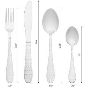 Unique 24 PCS Silverware Set, Stainless Steel Flatware Set, Mirror Polished Cutlery Set, Serving Utensils Set for Tableware - 24 PCS Silver 24 PCS Unique 24 PCS Silverware Set, Stainless Steel Flatware Set, Mirror Polished Cutlery Set, Serving Utensils Set for Tableware - 24 PCS Silver 24 PCS