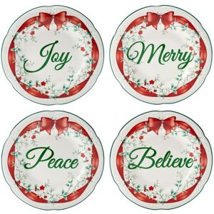 Pfaltzgraff Winterberry Set of 4 Red Ribbon Salad Plate, 8 Inch Multi 8.0 In. L X 8.0 In. W X 1.0 In. H Pfaltzgraff Winterberry Set of 4 Red Ribbon Salad Plate, 8 Inch Multi 8.0 In. L X 8.0 In. W X 1.0 In. H