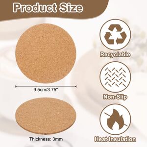 Unique Cork Coasters for Drink, Round Drink Coaster Heat Resistant Coffee Coaster for Wine Glasses Mugs Home Decoration 3.75 Inch Unique Cork Coasters for Drink, Round Drink Coaster Heat Resistant Coffee Coaster for Wine Glasses Mugs Home Decoration 3.75 Inch