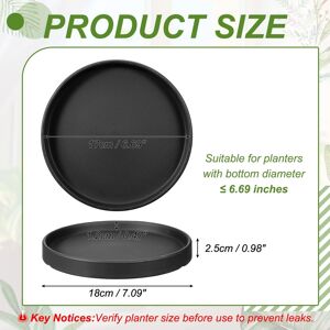 Unique Ceramic Plant Saucers, Round Flower Planter Water Trays Ceramic Plant Saucer Pot Tray Matte Black 6.7 Inch Unique Ceramic Plant Saucers, Round Flower Planter Water Trays Ceramic Plant Saucer Pot Tray Matte Black 6.7 Inch