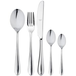 Mepra Natura Flatware Set with Moka Spoon and H/H Knives - 30 Pieces Silver Service for 6 Mepra Natura Flatware Set with Moka Spoon and H/H Knives - 30 Pieces Silver Service for 6