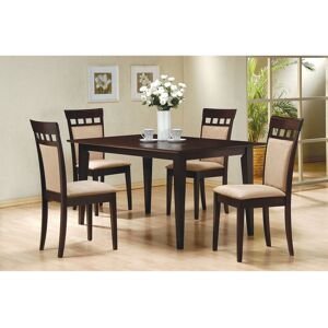 Coaster Gabriel 5-piece Rectangular 59-inch Dining Set Cappuccino Cappuccino / Beige 5-Piece Coaster Gabriel 5-piece Rectangular 59-inch Dining Set Cappuccino Cappuccino / Beige 5-Piece