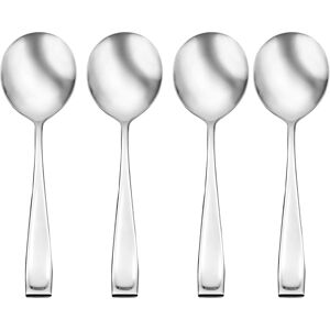 Oneida Moda Fine Flatware Soup Spoons, Set Of 4 Stainless Service for 4 Oneida Moda Fine Flatware Soup Spoons, Set Of 4 Stainless Service for 4