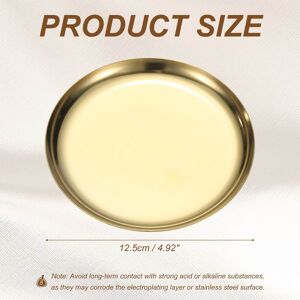 Unique Round Serving Trays, Stainless Steel Decorative Jewelry Dish, Small Vanity Tray for Bathroom Aromatherapy Candle Drink Plate, Gold 12.5 x 12.5 x 1.1cm / 4.92 x 4.92 x 0.43 Unique Round Serving Trays, Stainless Steel Decorative Jewelry Dish, Small Vanity Tray for Bathroom Aromatherapy Candle Drink Plate, Gold 12.5 x 12.5 x 1.1cm / 4.92 x 4.92 x 0.43