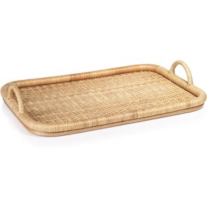Zodax Tropique Rectangular Rattan Tray Brown 24 Zodax Tropique Rectangular Rattan Tray Brown 24