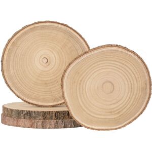 Vintiquewise Set of 4 Rustic Wood Slices Round Multi Purpose Natural Wooden Slabs for Chargers Cake Risers Serving Trays Table Beige 10 Vintiquewise Set of 4 Rustic Wood Slices Round Multi Purpose Natural Wooden Slabs for Chargers Cake Risers Serving Trays Table Beige 10