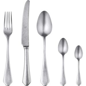 Mepra Dolce Vita Flatware Set with Moka Spoons - 30 Pieces Pewter Service for 6 Mepra Dolce Vita Flatware Set with Moka Spoons - 30 Pieces Pewter Service for 6