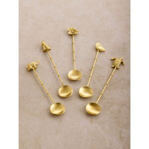 GAURI KOHLI Amaelia Teaspoons - Set of 5 Gold Set of 5 GAURI KOHLI Amaelia Teaspoons - Set of 5 Gold Set of 5