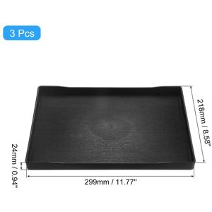 Unique 3Pcs Serving Tray Small Mini Tray Plastic Rectangular Wooden Serving Trays Decorative Ottoman Platter Black 9 Unique 3Pcs Serving Tray Small Mini Tray Plastic Rectangular Wooden Serving Trays Decorative Ottoman Platter Black 9