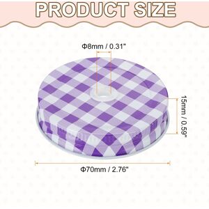 Unique Mason Jar Lids Tinplate Canning Covers with Straw Hole for Storage Bottle Home Canning - 2.76 Purple 2.76 Unique Mason Jar Lids Tinplate Canning Covers with Straw Hole for Storage Bottle Home Canning - 2.76 Purple 2.76