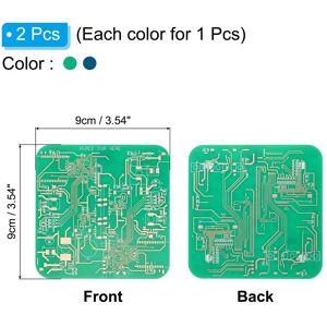 Unique Coaster, PCB Coasters Circuit Board Coasters FR-4 Drink Bar Coasters for Drinks Coffee Table Bar Gifts Boy-friend Men Green Blue 0.01 In. W X 0.01 In. D Unique Coaster, PCB Coasters Circuit Board Coasters FR-4 Drink Bar Coasters for Drinks Coffee Table Bar Gifts Boy-friend Men Green Blue 0.01 In. W X 0.01 In. D
