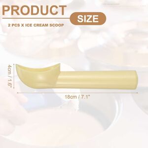 Unique Plastic Ice Cream Scoops, Fruit Spoons Watermelon Scooper Kitchen Tools for Ice Cream Yogurt - 18x4cm Beige 18x4cm Unique Plastic Ice Cream Scoops, Fruit Spoons Watermelon Scooper Kitchen Tools for Ice Cream Yogurt - 18x4cm Beige 18x4cm