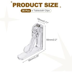 Unique Plastic Tablecloth Clips, Spring Loaded Holder Clips for Home Party Picnic Wedding Camping Dining Tables - Clear 36 Pack Unique Plastic Tablecloth Clips, Spring Loaded Holder Clips for Home Party Picnic Wedding Camping Dining Tables - Clear 36 Pack