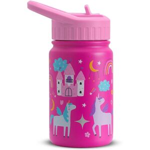 JoyJolt Stainless Steel Kids Water Bottle with Straw Lid - 12 oz Magical Unicorn 2.93 In. W X 5.5 In. H JoyJolt Stainless Steel Kids Water Bottle with Straw Lid - 12 oz Magical Unicorn 2.93 In. W X 5.5 In. H