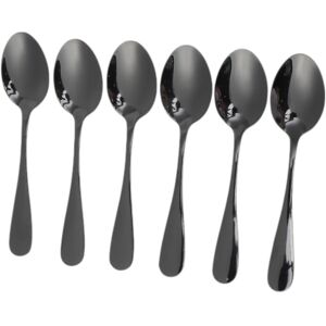 Unique 1 Set Flatware Sets Dishwasher Safe Coffee Spoons 6-Piece Set Stainless Steel Silver Tone 14x3.3cm Black 0.01 In. L X 0.01 In. W X 0.01 In. H Unique 1 Set Flatware Sets Dishwasher Safe Coffee Spoons 6-Piece Set Stainless Steel Silver Tone 14x3.3cm Black 0.01 In. L X 0.01 In. W X 0.01 In. H