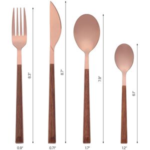 Unique 4 PCS Silverware Set, Stainless Steel Flatware, Mirror Polished Cutlery Set with Knife, Serving Utensils Set for Kitchen - 4 PCS Rose Gold 4 PCS Unique 4 PCS Silverware Set, Stainless Steel Flatware, Mirror Polished Cutlery Set with Knife, Serving Utensils Set for Kitchen - 4 PCS Rose Gold 4 PCS