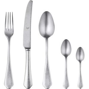 Mepra Dolce Vita Flatware Set with Moka Spoon and H/H Knives - 30 Pieces Pewter Service for 6 Mepra Dolce Vita Flatware Set with Moka Spoon and H/H Knives - 30 Pieces Pewter Service for 6