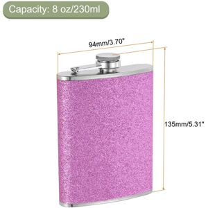 Unique 8oz 230ml Stainless Steel Hip Flask for Camping Outdoor Activity Bling Purple 0.1 In. L X 0.1 In. W X 0.1 In. H Unique 8oz 230ml Stainless Steel Hip Flask for Camping Outdoor Activity Bling Purple 0.1 In. L X 0.1 In. W X 0.1 In. H