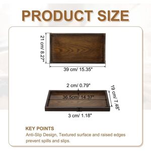Unique Wooden Serving Tray Rectangular Decorative Platter Brown 15.4x8.3 Inch Unique Wooden Serving Tray Rectangular Decorative Platter Brown 15.4x8.3 Inch