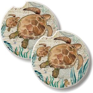 Thirstystone Monterey Bay Sea Turtle 2 Pack Stone Car Coaster for Vehicle Cup Holders Each 2.6” Diameter Manufactured in The USA Multi-Color 2.6 In. L X 2.6 In. W X 0.3 In. D Thirstystone Monterey Bay Sea Turtle 2 Pack Stone Car Coaster for Vehicle Cup Holders Each 2.6” Diameter Manufactured in The USA Multi-Color 2.6 In. L X 2.6 In. W X 0.3 In. D