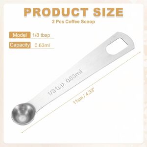 Unique ml Tablespoon Measuring Spoon, Measuring Spoon Stainless Steel - Silver 1/8 tbsp(0.63ml) Unique ml Tablespoon Measuring Spoon, Measuring Spoon Stainless Steel - Silver 1/8 tbsp(0.63ml)
