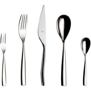 Mepra Arte Flatware Set with Cake Forks - 30 Pieces - Stainless Steel Silver Service for 6 Mepra Arte Flatware Set with Cake Forks - 30 Pieces - Stainless Steel Silver Service for 6