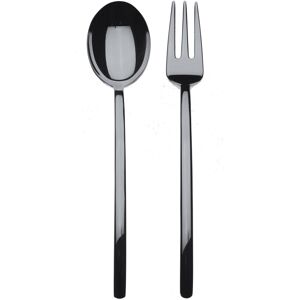 Mepra Stainless Steel w/PVD Titanium Coating Due Oro Nero Serving Set (Fork and Spoon) Service for 1 Mepra Stainless Steel w/PVD Titanium Coating Due Oro Nero Serving Set (Fork and Spoon) Service for 1