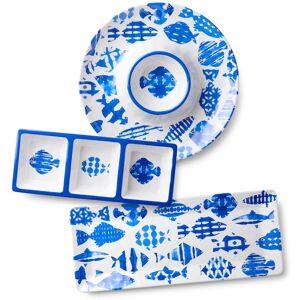 Certified International Fish Tale Melamine 3 Piece Hostess Set - 19.00 Blue 19.00 Certified International Fish Tale Melamine 3 Piece Hostess Set - 19.00 Blue 19.00