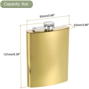 Unique 8oz 230ml Stainless Steel Hip Flask for Camping Outdoor Activity - 8oz/230ml Gold 8oz/230ml Unique 8oz 230ml Stainless Steel Hip Flask for Camping Outdoor Activity - 8oz/230ml Gold 8oz/230ml
