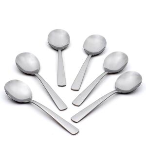 Oneida Aptitude Everyday Flatware Soup Spoons, Set Of 6 Stainless Service for 6 Oneida Aptitude Everyday Flatware Soup Spoons, Set Of 6 Stainless Service for 6