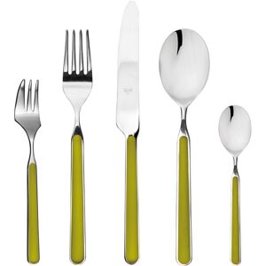 Mepra Fantasia Flatware Set with Cake Forks - 30 Pieces Olive Green Service for 6 Mepra Fantasia Flatware Set with Cake Forks - 30 Pieces Olive Green Service for 6