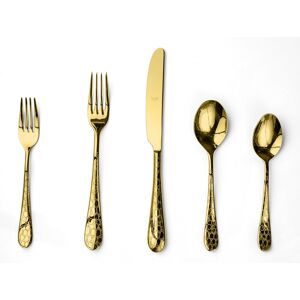 Mepra Coccodrillo Flatware Set - 5 Pieces Gold Service for 1 Mepra Coccodrillo Flatware Set - 5 Pieces Gold Service for 1