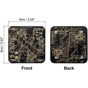 Unique Coasters, PCB Coasters Circuit Board Coasters FR-4 Drink Bar Coasters for Drink Coffee Table Bar Gifts Boy-friend Men Black 0.01 In. W X 0.01 In. D Unique Coasters, PCB Coasters Circuit Board Coasters FR-4 Drink Bar Coasters for Drink Coffee Table Bar Gifts Boy-friend Men Black 0.01 In. W X 0.01 In. D