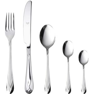 Mepra Diamante Flatware Set with Moka Spoons - 30 Pieces - Stainless Steel Silver Service for 6 Mepra Diamante Flatware Set with Moka Spoons - 30 Pieces - Stainless Steel Silver Service for 6