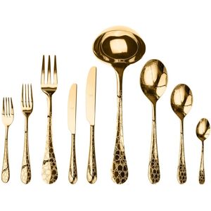 Mepra Coccodrillo Flatware Set - 39 Pieces Gold Service for 6 Mepra Coccodrillo Flatware Set - 39 Pieces Gold Service for 6