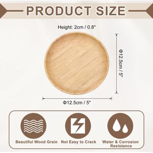 Unique Bamboo Serving Tray, Round Wooden Trays Portable Serving Platters for Food Fruit, Snacks, Bread, Vanity, Weddings, Picnics Beige 5 Unique Bamboo Serving Tray, Round Wooden Trays Portable Serving Platters for Food Fruit, Snacks, Bread, Vanity, Weddings, Picnics Beige 5