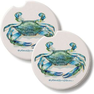 CounterArt Thirstystone Teal Crab 2 Pack Stone Car Coaster for Vehicle Cup Holders Each 2.6” Diameter Manufactured in The USA Multi-Color 2.6 In. L X 2.6 In. W X 0.31 In. D CounterArt Thirstystone Teal Crab 2 Pack Stone Car Coaster for Vehicle Cup Holders Each 2.6” Diameter Manufactured in The USA Multi-Color 2.6 In. L X 2.6 In. W X 0.31 In. D