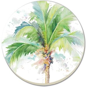 Counterart Absorbent Stone Coasters - Watercolor Palm - Set of 4 - 4x4x71 4x4x71 Counterart Absorbent Stone Coasters - Watercolor Palm - Set of 4 - 4x4x71 4x4x71