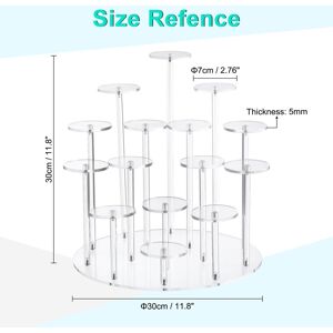 Unique Acrylic Cupcake Stand for 15 Cupcakes Pastry Serving Platter for Birthday Party - Transparent Transparent 0.1 In. L X 0.1 In. W X 0.1 In. H Unique Acrylic Cupcake Stand for 15 Cupcakes Pastry Serving Platter for Birthday Party - Transparent Transparent 0.1 In. L X 0.1 In. W X 0.1 In. H