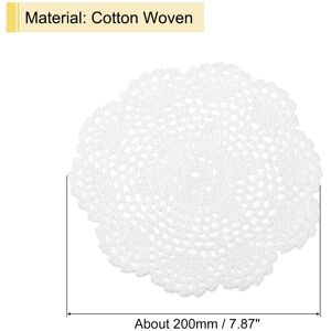 Unique Crochet Doilies, 8 Inch - Handmade Crochet Cotton Coaster White 8Pcs Unique Crochet Doilies, 8 Inch - Handmade Crochet Cotton Coaster White 8Pcs