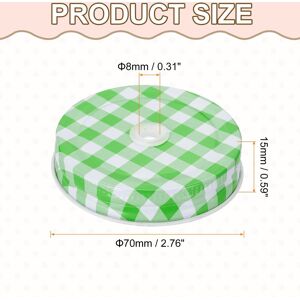 Unique Mason Jar Lids Tinplate Canning Covers with Straw Hole for Storage Bottle Home Canning - 2.76 Green 2.76 Unique Mason Jar Lids Tinplate Canning Covers with Straw Hole for Storage Bottle Home Canning - 2.76 Green 2.76