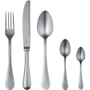 Mepra Epoque Flatware Set with Moka Spoon and H/H Knives - 30 Pieces - Pewter Pewter Service for 6 Mepra Epoque Flatware Set with Moka Spoon and H/H Knives - 30 Pieces - Pewter Pewter Service for 6