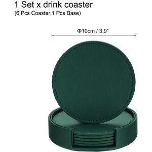 Unique 1 Set Leather Drink Coaster for Coffee Tabletop Protection Green 0.1 In. W X 0.0 In. D Unique 1 Set Leather Drink Coaster for Coffee Tabletop Protection Green 0.1 In. W X 0.0 In. D