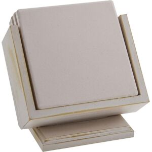 CounterArt Wood Coaster Holder - Whitewash - Square Pedestal White 5.0 In. L X 5.0 In. W X 4.2 In. D CounterArt Wood Coaster Holder - Whitewash - Square Pedestal White 5.0 In. L X 5.0 In. W X 4.2 In. D