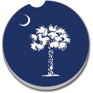 Counterart Absorbent Stoneware Car Coaster, Sc State Flag, Set of 2 - 2.5 Multi 2.5 Counterart Absorbent Stoneware Car Coaster, Sc State Flag, Set of 2 - 2.5 Multi 2.5
