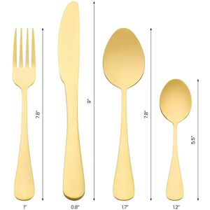 Unique 24 PCS Silverware Set, Stainless Steel Flatware Set with Supporting Shelf, Mirror Polished Cutlery Set, Serving Utensils Set Gold 24 PCS Unique 24 PCS Silverware Set, Stainless Steel Flatware Set with Supporting Shelf, Mirror Polished Cutlery Set, Serving Utensils Set Gold 24 PCS